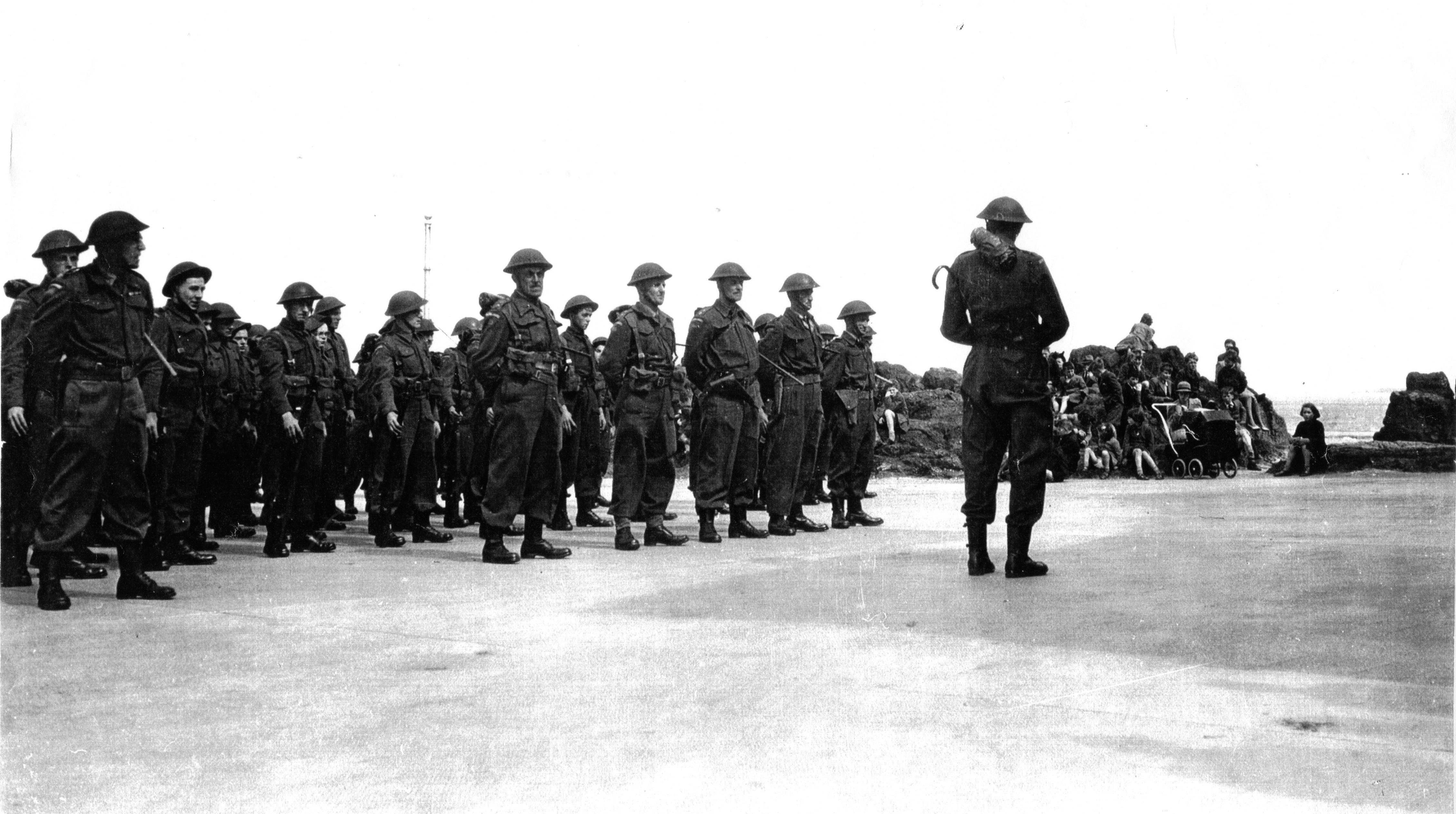 Home Guard North Berwick lining up.jpg